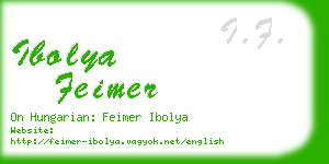 ibolya feimer business card